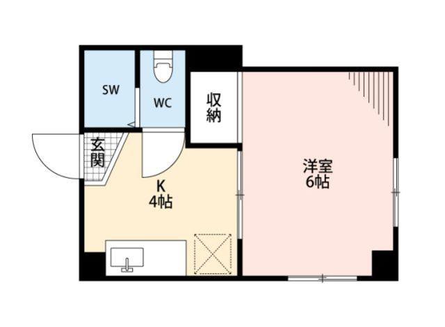 グレース井尻(1DK/1階)の間取り写真