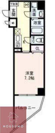 トゥールロワイエ北梅田(1K/3階)の間取り写真