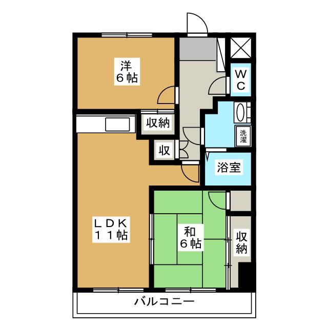 メゾンドール吉栄(2LDK/1階)の間取り写真