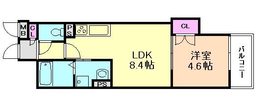 アン・リラ(1LDK/1階)の間取り写真