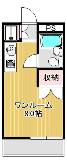 サンライト日吉(ワンルーム/1階)の間取り写真