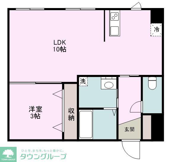 ヴェリテ柏町(1LDK/1階)の間取り写真