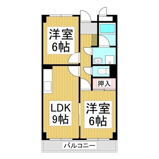 リンピアハピネス(2LDK/3階)の間取り写真