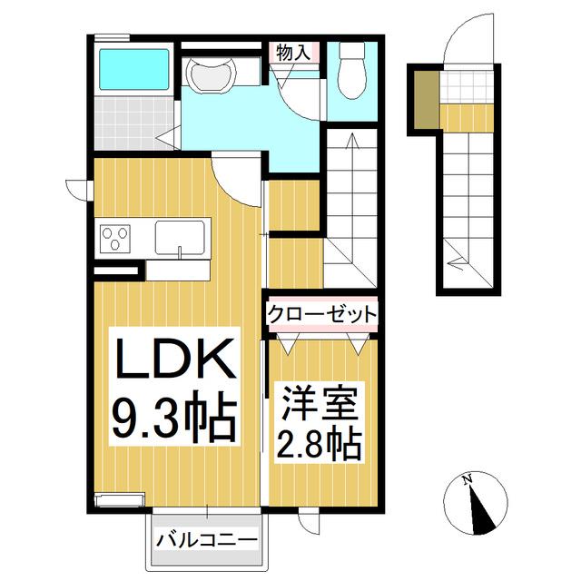 アレーズ 悠(1LDK/2階)の間取り写真