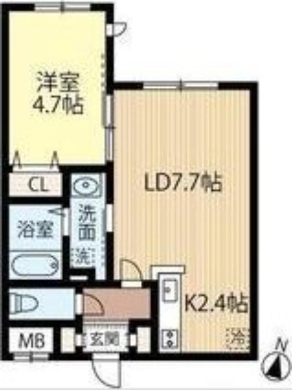 FUTABA SQUARE N21(1LDK/4階)の間取り写真