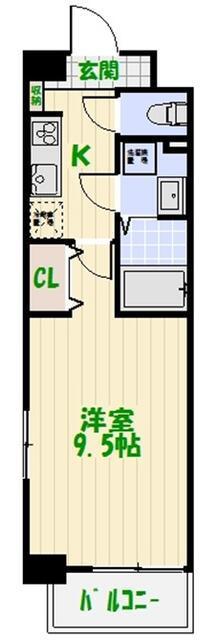 N.ADVANCE(1K/4階)の間取り写真