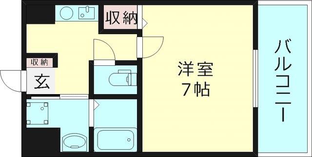 グリンピア 京橋(1K/4階)の間取り写真