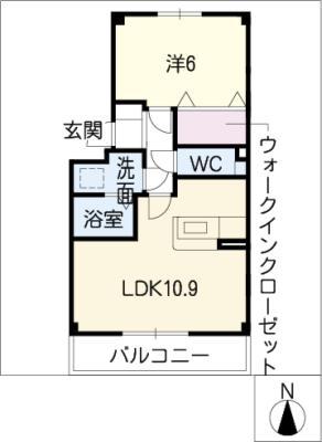 サンティーク・ヴィラ(1LDK/1階)の間取り写真
