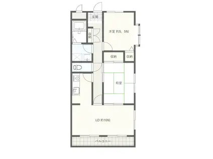 サンライクテイリス2号館(3K/2階)の間取り写真