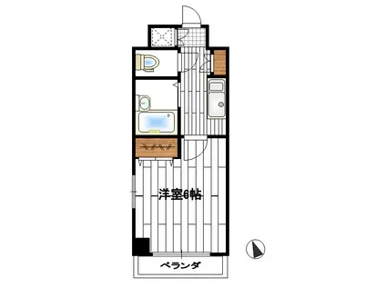 パークマンション(1K/1階)の間取り写真