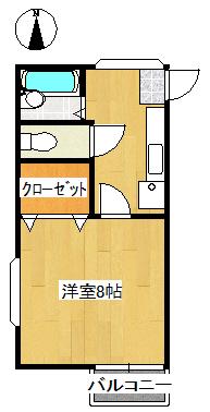メゾンコスモ(1K/1階)の間取り写真