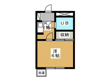 レジデンス鹿野I(1K/1階)の間取り写真