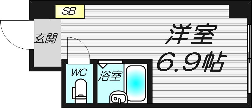 アンサンブル梅田(ワンルーム/3階)の間取り写真