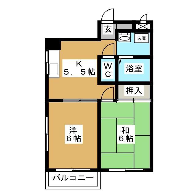 マ・メゾン相模原(2K/2階)の間取り写真
