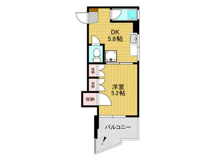 エスポアールマンション(1DK/4階)の間取り写真