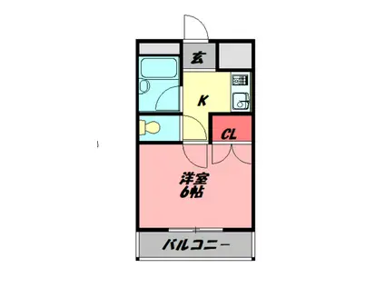 サンティール太子橋駅前(1K/6階)の間取り写真