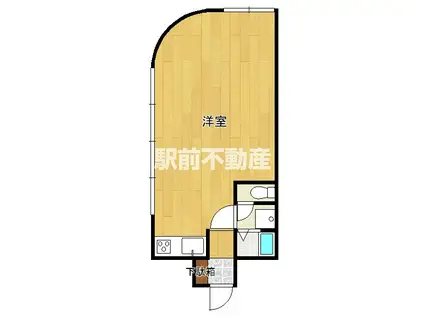 FLEX佐賀駅前(1DK/3階)の間取り写真