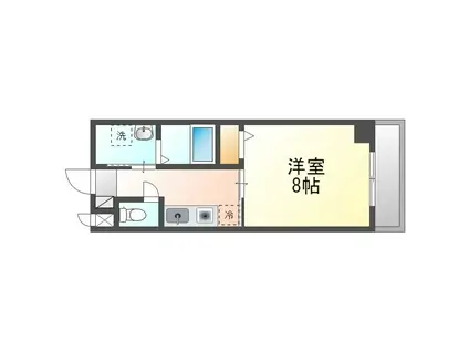 ニコハウス(1K/5階)の間取り写真