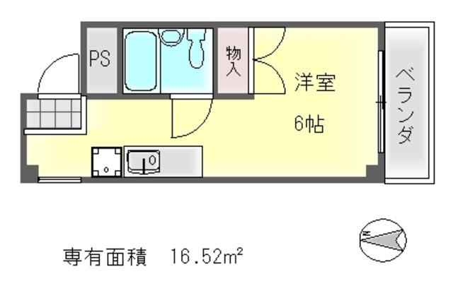 アメニティ聖護院(1K/3階)の間取り写真