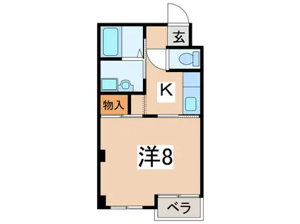 メゾンエスポワール(1K/1階)の間取り写真