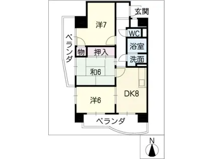 メゾン野菊(3DK/3階)の間取り写真