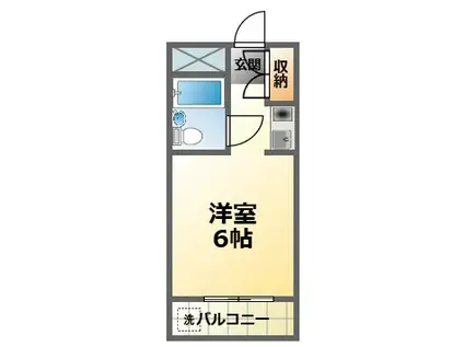 カーサフェリスII(ワンルーム/3階)の間取り写真