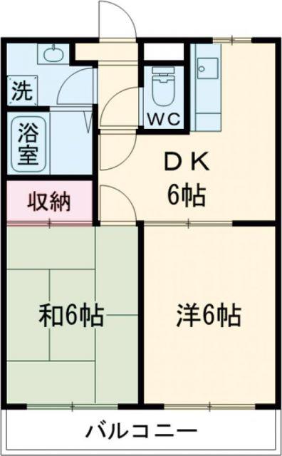 セントナージュ(2DK/4階)の間取り写真