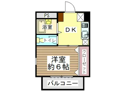 パステル124(1DK/7階)の間取り写真