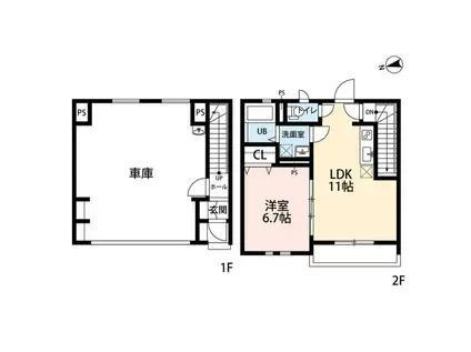 AMAPOLA I(1LDK/1階)の間取り写真