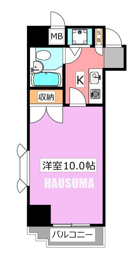駒込大河原ビル(1K/4階)の間取り写真