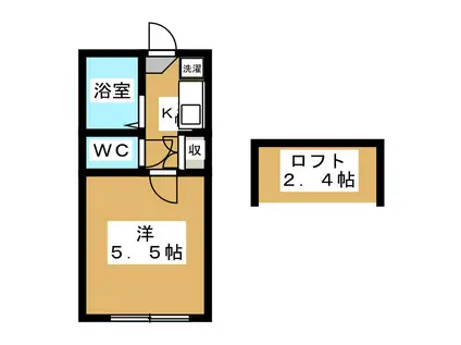 アプロ・レジデンス南原(1K/1階)の間取り写真