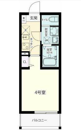 ワイズ湘南辻堂(1K/2階)の間取り写真