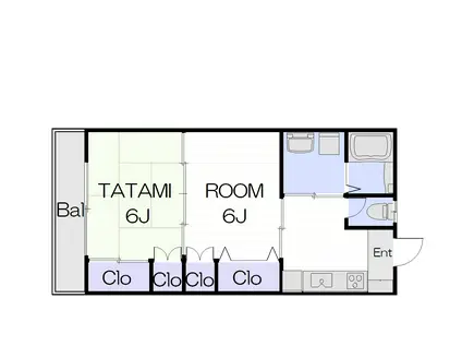 メイプルリーフ竹内(ワンルーム/4階)の間取り写真