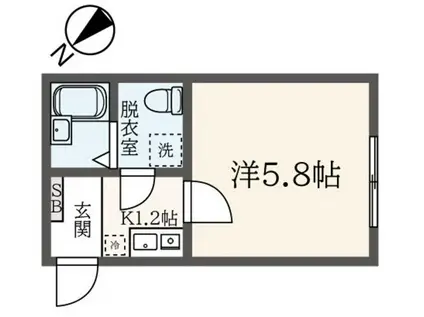 REVE(1K/1階)の間取り写真