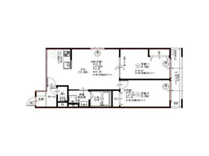 アート神崎川駅前(2LDK/3階)の間取り写真