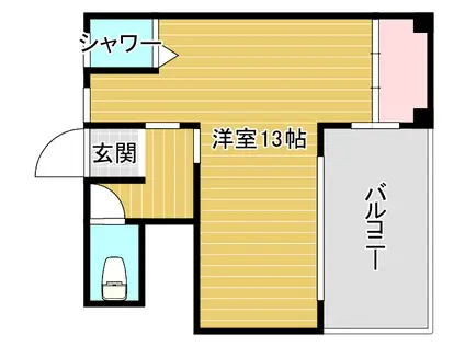 西村ビル(ワンルーム/2階)の間取り写真