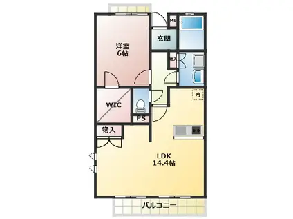ゆとりーとライン 川村駅(愛知) 徒歩21分 3階建 築18年(1LDK/2階)の間取り写真