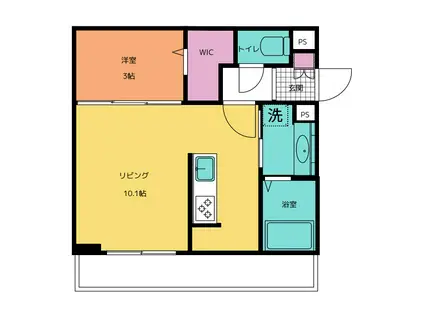 SING WITH ME(1LDK/3階)の間取り写真