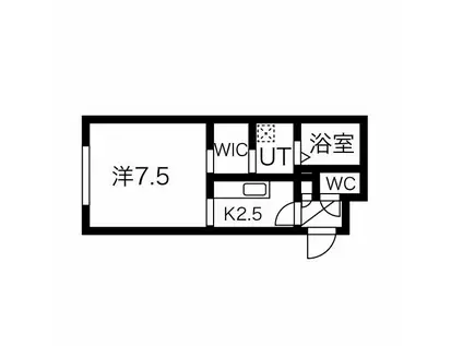 PECHE桑園 B ペシェ(1K/3階)の間取り写真