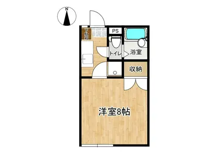 ココール山の口(1K/1階)の間取り写真