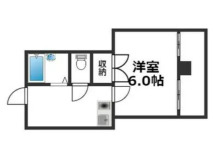 ラパンジール恵美須III(1K/5階)の間取り写真