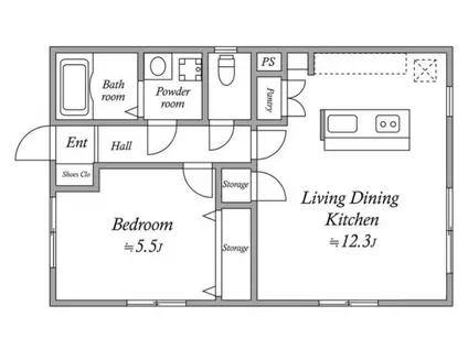 シュロス蔵前(1LDK/5階)の間取り写真