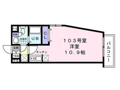 ガーデンヴィラ南阿佐谷(ワンルーム/1階)の間取り写真