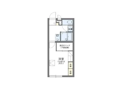 レオパレスコンフォースオマタ(1K/1階)の間取り写真