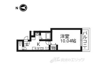 木屋町ビル(1K/2階)の間取り写真