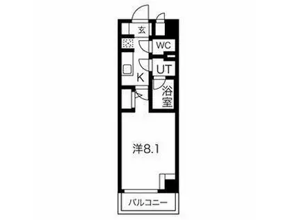 エルフォルテ品川サウスシティ(1K/4階)の間取り写真