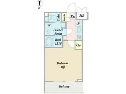 COZY山下通2(1K/1階)の間取り写真