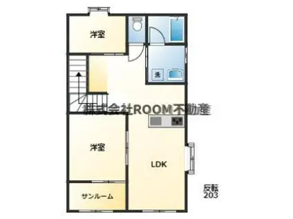 ネストプレイス高木(2LDK/2階)の間取り写真