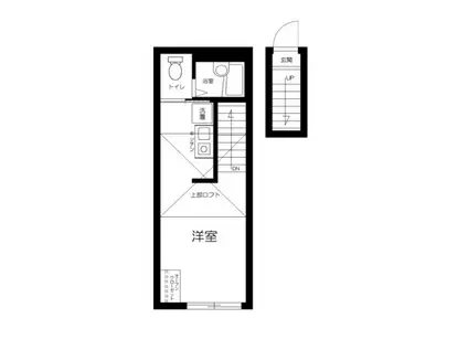 メゾン・ド・セリーヌ(1K/2階)の間取り写真