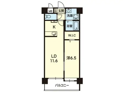 MON REVE平成(1LDK/4階)の間取り写真
